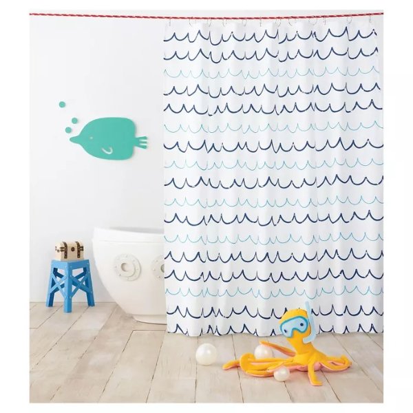 Wave Blue Shower Curtain - Pillowfort&#8482;