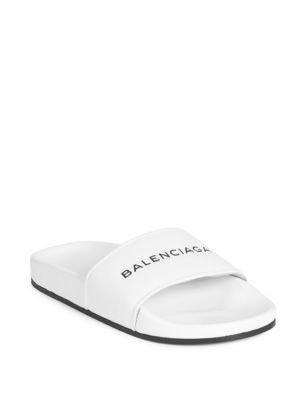 Balenciaga - Signature Leather Slides