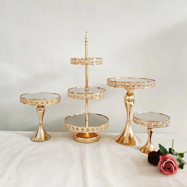 75.0US $ 50% OFF|Gold Antique Metal Cake Stand, Round Cupcake Stands, Wedding Birthday Party Dessert Cupcake Pedestal/display/plate - Cake Tools - AliExpress