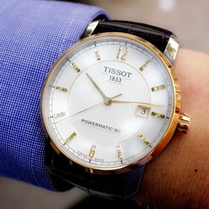 TISSOT T-Classic Automatic Two-Tone Titanium Men's Watch T0874075603700