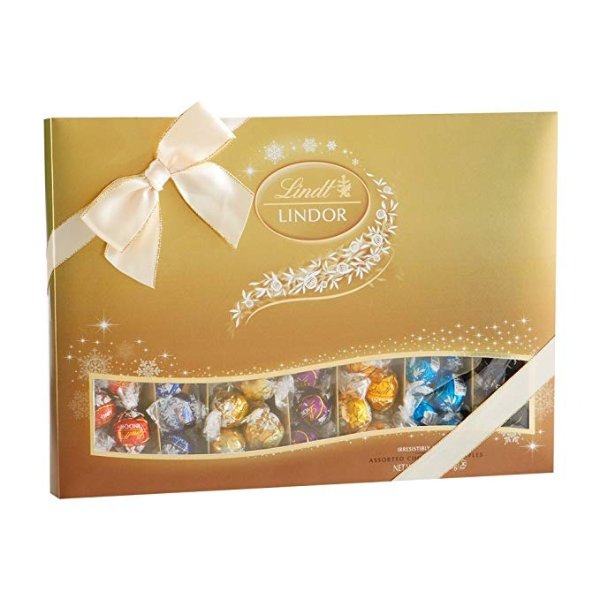 Lindt LINDOR Holiday Deluxe Sampler Assorted Chocolate Truffles, Kosher, 20.7 Ounce Gift Box