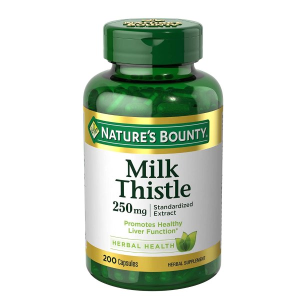 Milk Thistle Pills and Herbal Health Supplement, Supports Liver Health, 250mg, 200 Capsules
