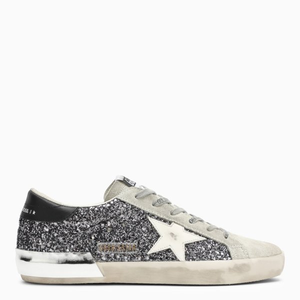 Super-Star trainer with anthracite grey/white/black glitter | TheDoubleF