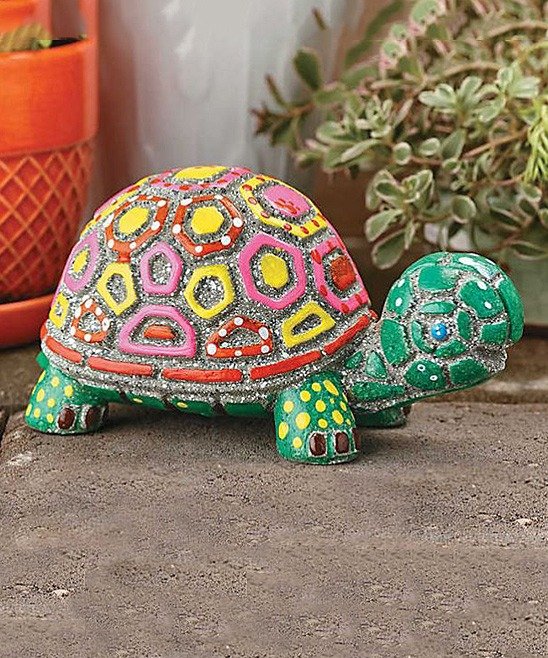 Paint Your Own Stone Turtle Statue