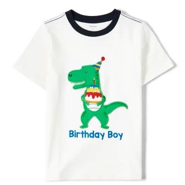 Boys Short Sleeve Embroidered Dino Top - Birthday Boutique | Gymboree