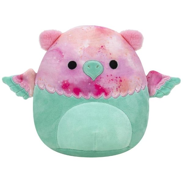 (C)8IN TEAL AND PINK GRYFFIN SQUISH