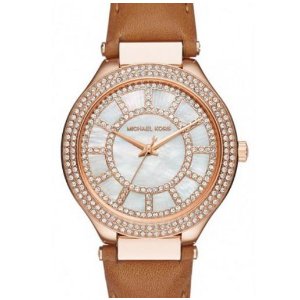 MICHAEL KORS Kerry Mother of Pearl Dial Brown Leather Ladies Watch