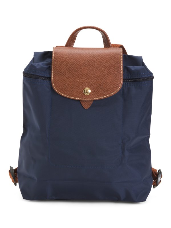 Le Pliage Original Nylon Backpack With Leather Trim