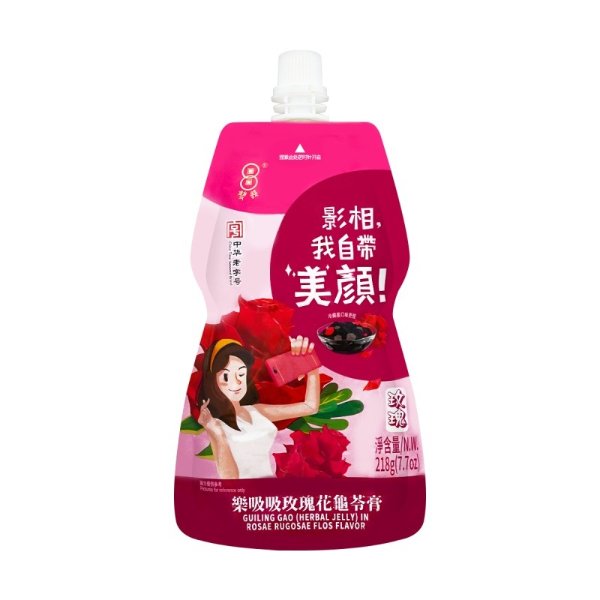 COINS Grass Jelly Drink Rose Flavor 218g