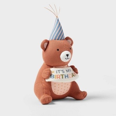 儿童小熊生日里程碑玩具