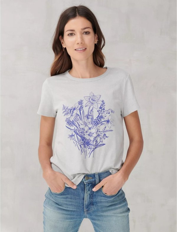 Floral Graphic Crew | Lucky Brand