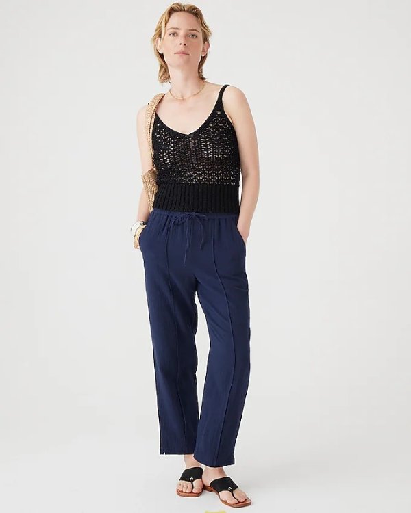 Tall new seaside pant in soft gauze
