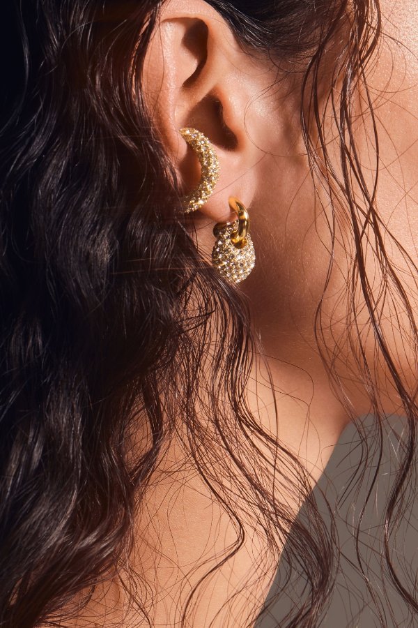 MISMATCHED CRYSTAL-EMBELLISHED DROP EARRINGS - GOLD - Accessories - COS