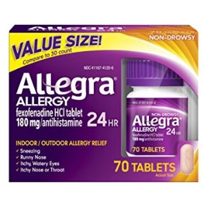 Allegra 24小时抗过敏药 70粒 不瞌睡配方