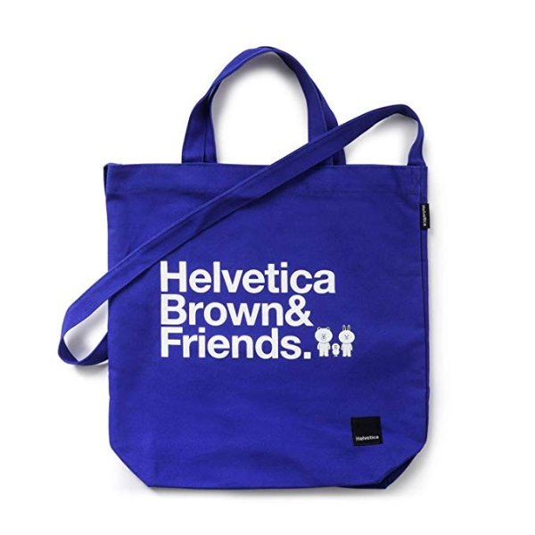 HELVETICA Tote Bag - BF Character Reusable Shopping Foldable Shoulder Grocery Bag, Navy