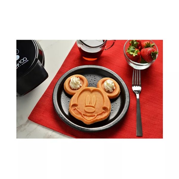 Disney 100 7 Mickey Mouse Nonstick Electric Waffle Maker