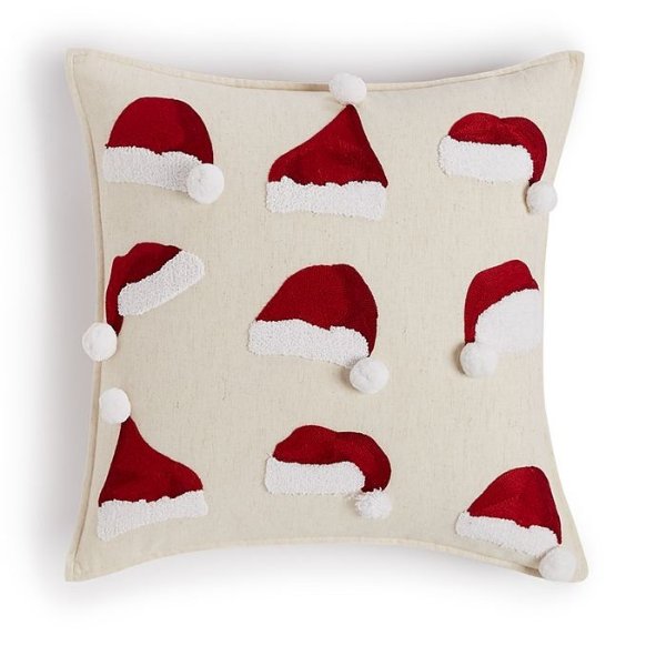 Santa Hat Holiday Decorative Pillow, 18" x 18", Created For Macy's