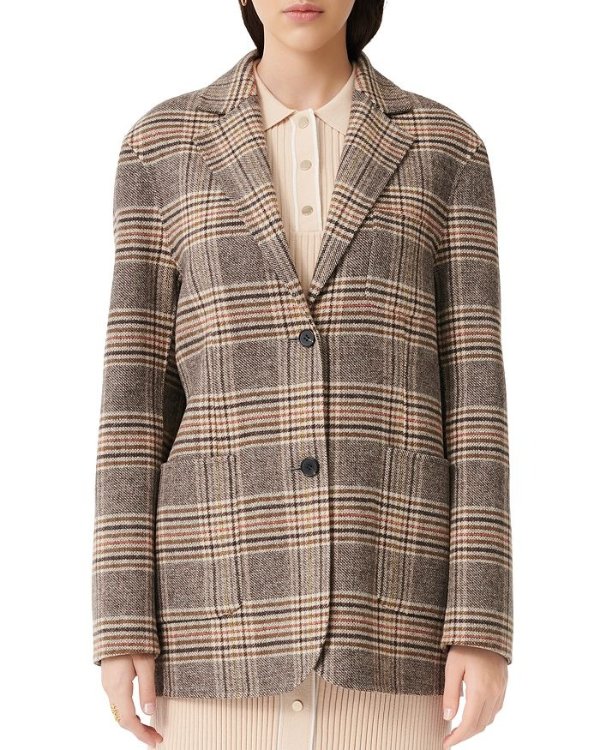 Garion Plaid Blazer Coat