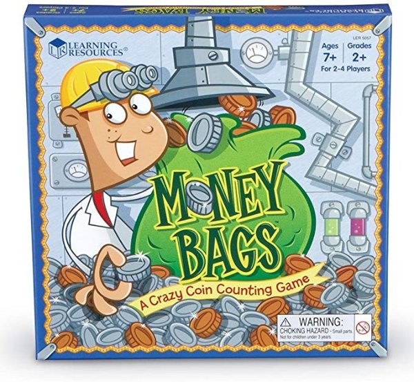 Money Bags Coin Value Game, Money Recognition, Counting Game, Ages 7+
