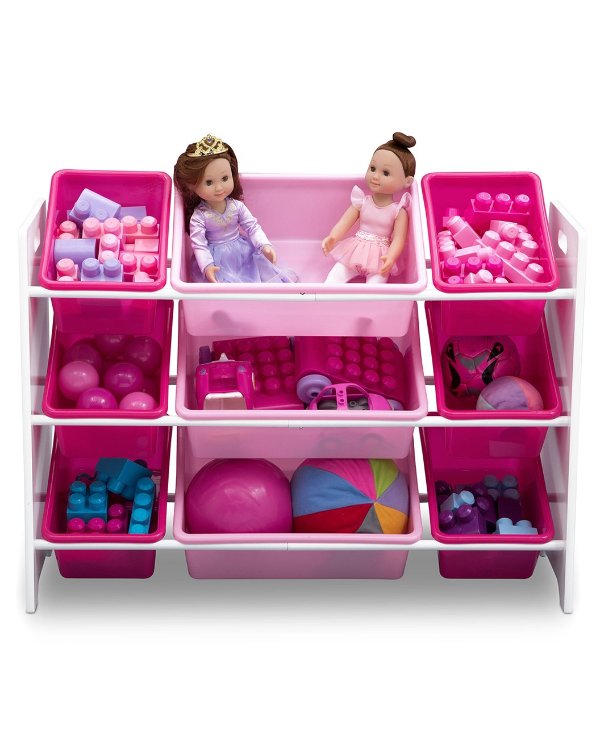 Children 9 Bin Plastic Toy Organizer