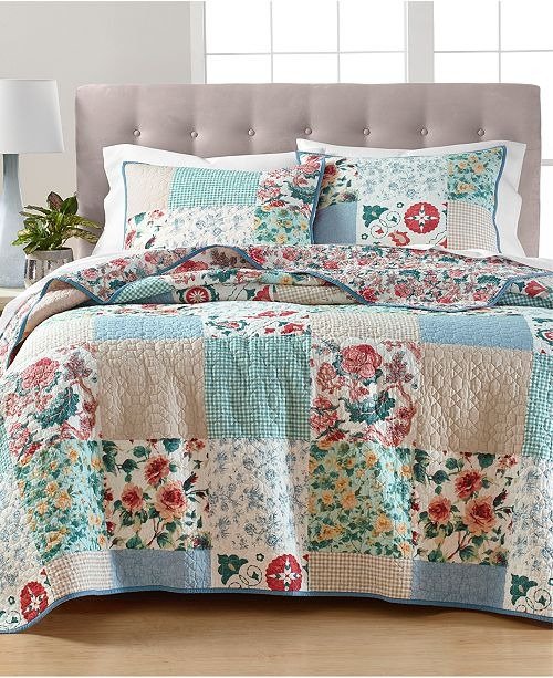 Country Flora Patchwork Reversible Twin/Twin XL Quilt, Created for Macy's