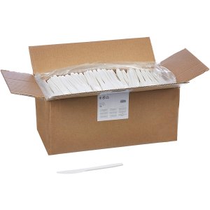AmazonBasics Light-Weight Plastic Knives - White, 1000-Pack