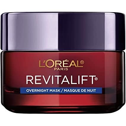 Night Mask Moisturizer, L'Oreal Paris Revitalift Triple Power Intensive Overnight Face Mask with Pro Retinol, Vitamin C and Hyaluronic Acid, to Visibly Reduce Wrinkles, Firm and Brighten Skin, 1.7 Oz