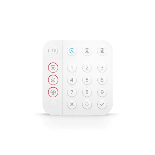 Alarm Keypad (2nd Gen) w/Adapter - White (New)