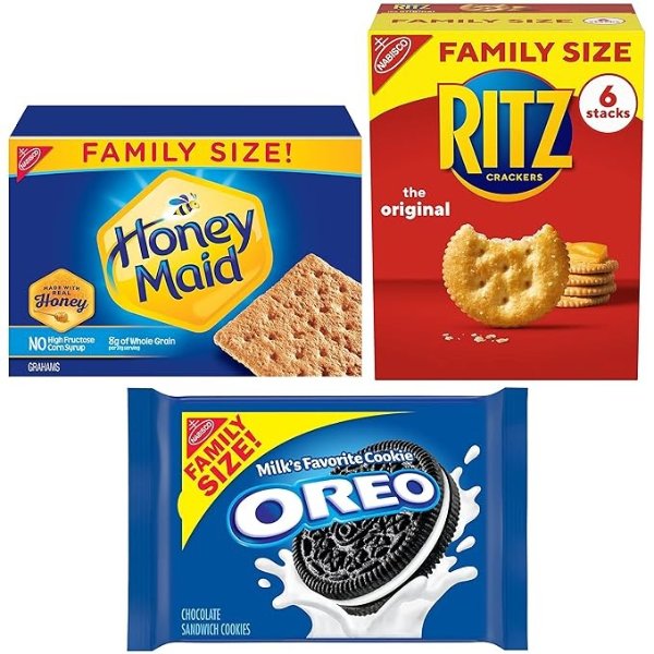 , RITZ, & Honey Maid Snack Variety Pack, Family Size - 3 Packs