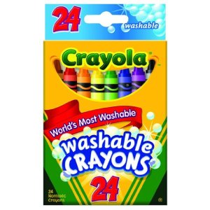 a Washable Crayons, 24 count 
