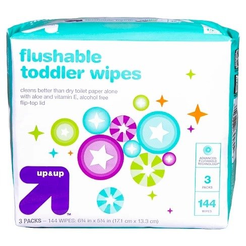 Toddler Wipes Flushable - 144ct - Up&Up&#153;