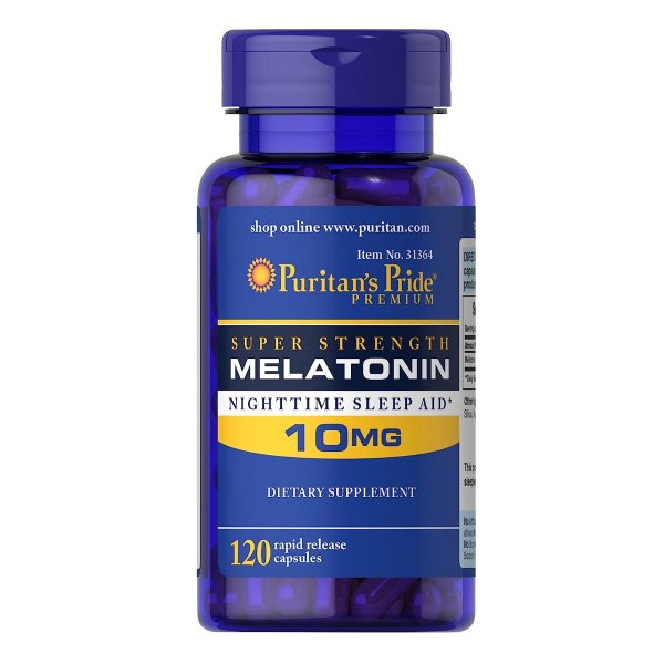 Rapid Release Melatonin 10Mg, Supports Sound Sleep, 120 Count