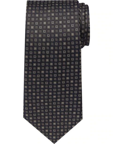 Calvin Klein Taupe Square Narrow Tie - Men's Accessories | Men's Wearhouse