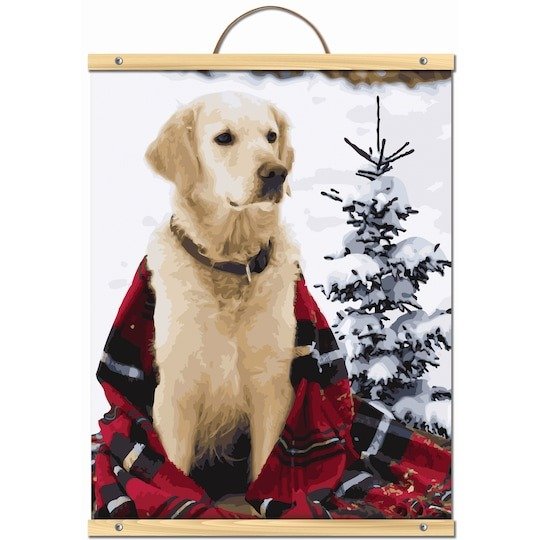 Yellow Lab with Plaid Blanket Paint-by-Number Kit by Artist's Loft™ Necessities™