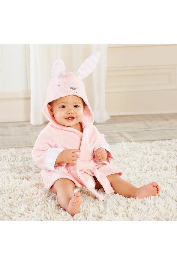 Bunny Hooded Spa Robe(Baby Girls)