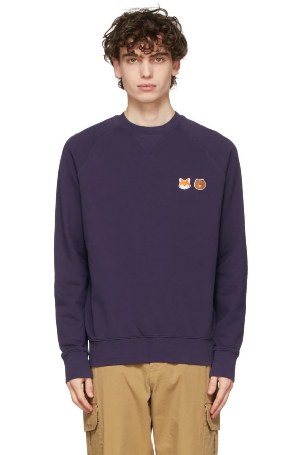Navy LINE FRIENDS Edition Small Patch Sweatshirt