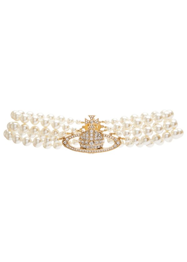 VIVIENNE WESTWOOD Orb-embellished Swarovski pearl choker