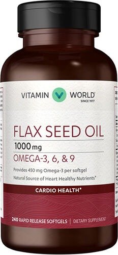 Flax Seed Oil 1,000mg 240 softgels | Vitamin World
