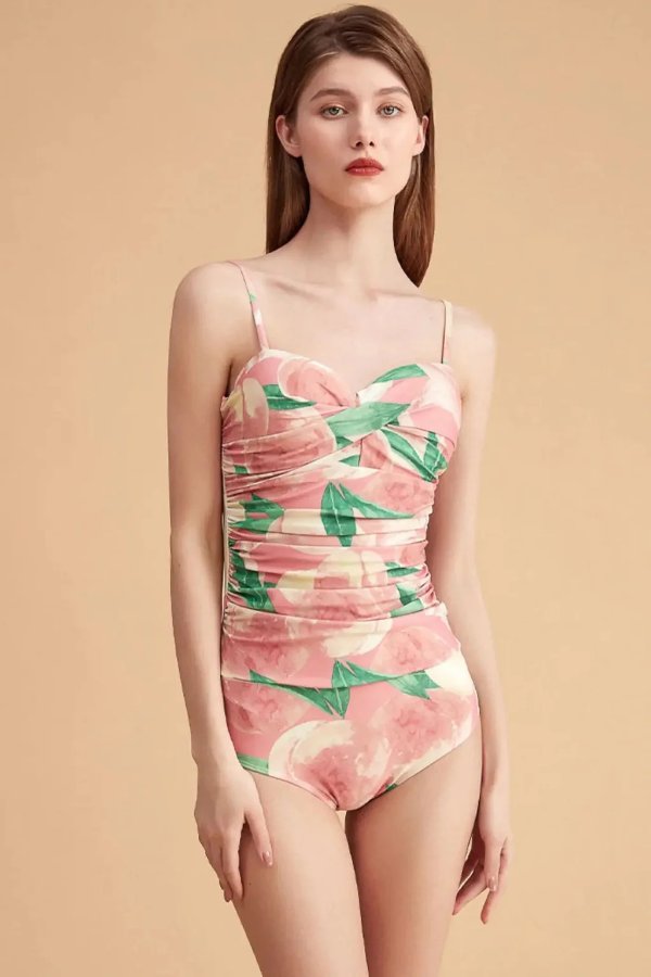 91™ | Resort Peach Garden One Piece Swim Suit
