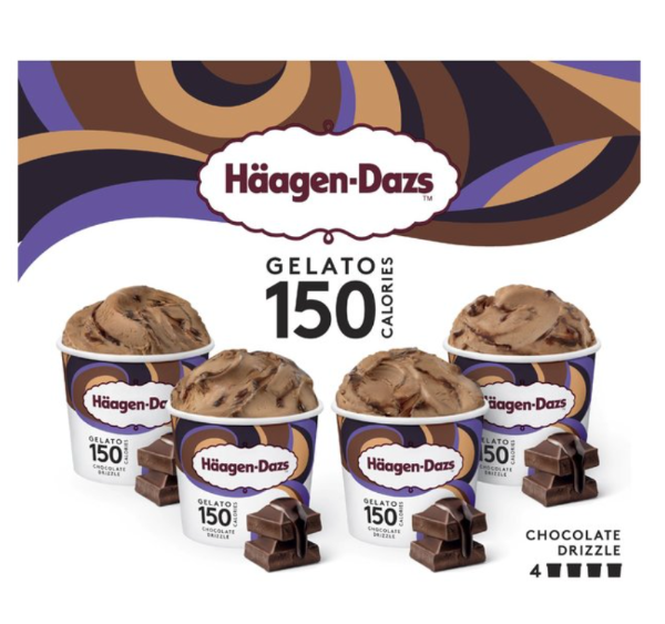 Haagen-Dazs Gelato 150 Calories Chocolate Drizzle Ice Cream | Morrisons