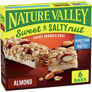 Nature Valley Granola Bars Sweet and Salty Nut, Almond, 6 ct, 7.4 oz