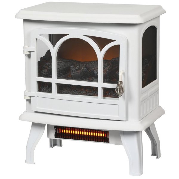 Kingham 1,000 sq. ft. Panoramic Infrared Electric Stove in White with Electronic Thermostat-EST-417-50-Y - The Home Depot