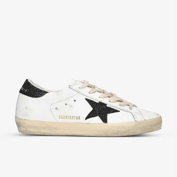 Superstar Swarovski-crystal and leather trainers