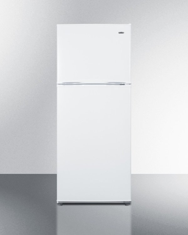 Summit FF1071W 24 Inch Top-Freezer Refrigerator with 9.9 cu. ft. Capacity, 2 Adjustable Glass Shelves, Gallon Door Storage, 2 Produce Drawers, Adjustable Freezer Shelf, Frost-Free Defrost and Ice Maker: White, Right Hinge