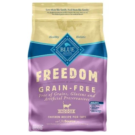 Blue Freedom Grain-Free Adult Indoor Chicken Recipe Dry Cat Food, 11 lbs. | Petco