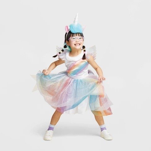 Girls' Rainbow Unicorn Halloween Costume - Hyde & EEK! Boutique™