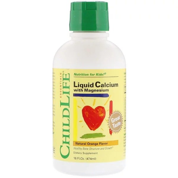 Liquid Calcium with Magnesium, Natural Orange Flavor, 16 fl oz (474 ml)