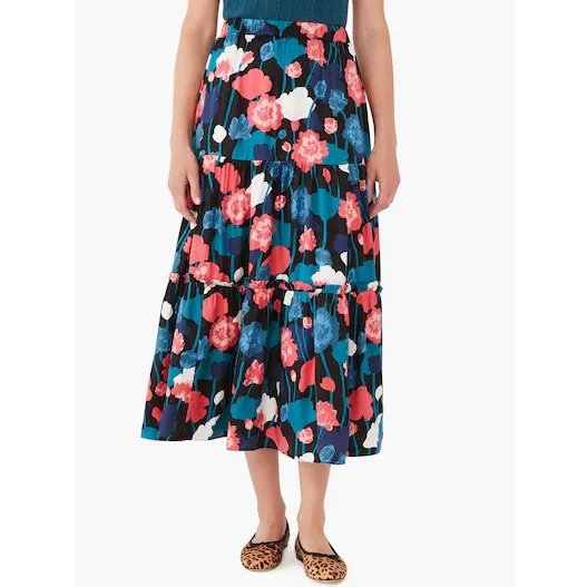 Viney Floral Tiered Skirt