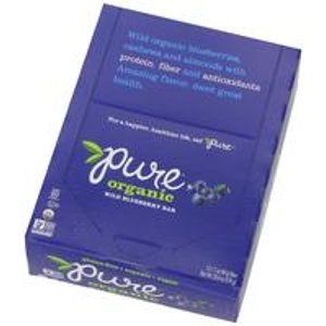 Pure Organic Raw Fruit & Nut Bars - Wild Blueberry (Pack of 12)