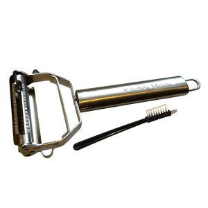 Kitchen Means Ultra Sharp Stainless Steel Julienne and Vegetable Peeler Cleaning Brush Included